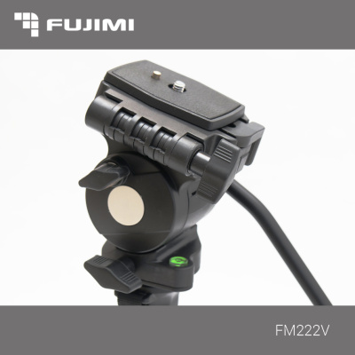 Fujimi FM222V Алюминиевый монопод с 3-х точечным упором (ногами) и головой для видеосъёмки. 1470 мм, 4,5 кг