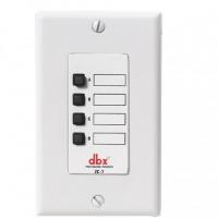 dbx ZC7 настенный контроллер. Кнопки типа "Нажмите и говорите" для 4 зон оповещения. Подключение Cat5, 2xRJ45