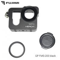 Fujimi GP FMS-200 black Алюминиевый чехол-рамка для GoPro, с ремешком и штативным гнездом  Цвет: чёрный