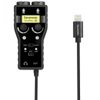 Saramonic SmartRig+ Di адаптер для микрофона и гитары двухканальный на Apple Lightning Audio