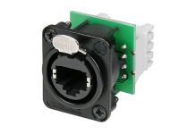 Neutrik NE8FAV-Y110 панельный разъем RJ45 под зажим провода IDC-110, пластиковый