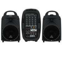 Behringer PPA500BT портативная система звукоусиления, 6 канальный активный микшер 2х250Вт и 2 АС 8"+1", 5 полос GEQ с FBQ, FX, Bluetooth, стаканы
