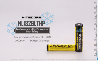 Аккумулятор Nitecore NL1829LTHP 18650 2900mAh 3,6V морозостойкий