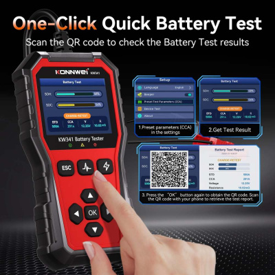 Тестер аккумулятора Konnwei KW341