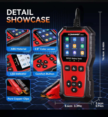 Тестер аккумулятора Konnwei KW341
