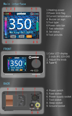 Паяльная станция GEEBOON TC22 (рукоятки T245, C245 220V)