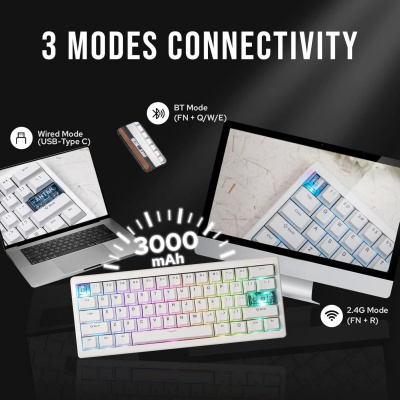 Клавиатура Cidoo QK61 V2 VIA White