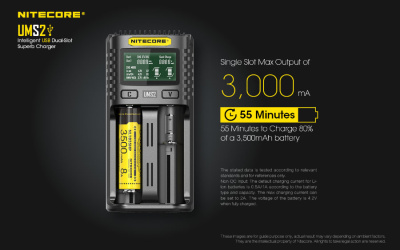Зарядное устройство Nitecore UMS2 (2 аккумулятора) для 18650 / 26500 / AA / AAA