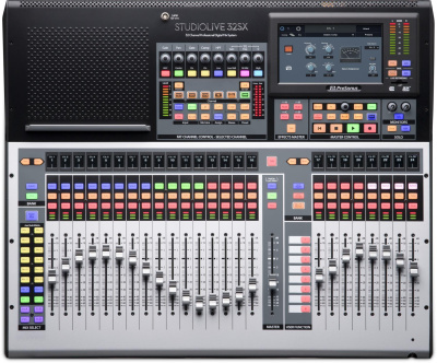 PreSonus StudioLive 32SX цифровой микшер, 38 кан.+8 возвратов, 24+1фейдер, 38аналоговых вх/27вых, 4FX,4GR,16MIX, 4AUX FX, USB-audio,AVB-audio