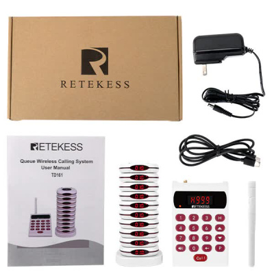 Система оповещения Retekess TD161, 10 пейджеров (для кафе, ресторанов, фастфуда)