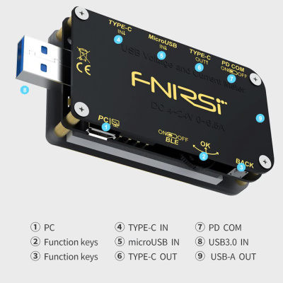 USB тестер FNIRSI FNB48