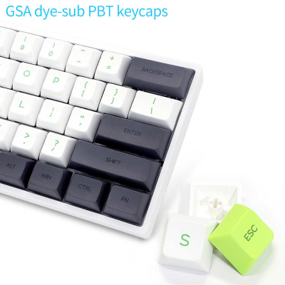Игровая клавиатура Skyloong GK61 SK61 Panda, синие свичи Gateron Blue, российская раскладка