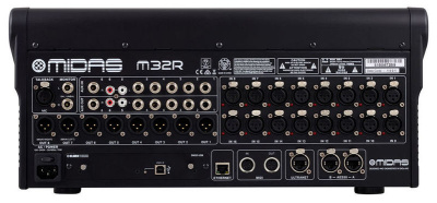 MIDAS M32R LIVE цифровой микшер, 16 мик вх/8 вых,  32 кан+8 возвратов, 17 фейдеров, 8FX, 16MIX, 6MATRIX, 6MUTE, 2xAES50, карта DN32-LIVE,USB-audio