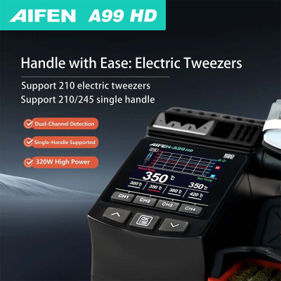 Паяльная станция Aifen A99HD C210 Tweezer 10 tips