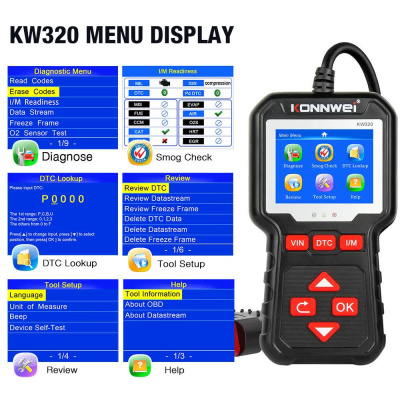 Автомобильный сканер Konnwei KW320