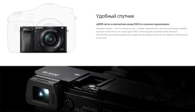 Цифровая фотокамера Sony Alpha A6000 Body черная