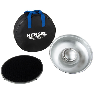 Рефлектор HENSEL 22" ACS Beauty Dish kit (соты 22") Портретная тарелка комплект серебристая