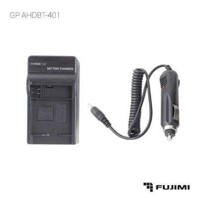 Fujimi GP AHDBT-401 Зарядное устройство с автомобильным адаптером, для АКБ GP H4B(GoPro4)