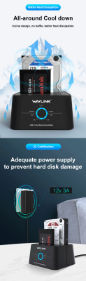 Док-станция для жестких дисков Wavlink ST334U SATA SSD