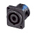 Neutrik NL4MP-M3 панельный разъём Speakon, 4-контактный квадратный фланец,крепежные отверстия резьба М3
