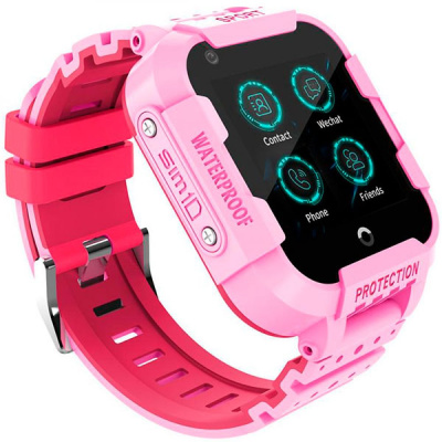 Часы Smart Baby Watch Wonlex KT12 розовые