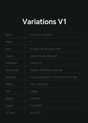 Плеер TempoTec Variations V1