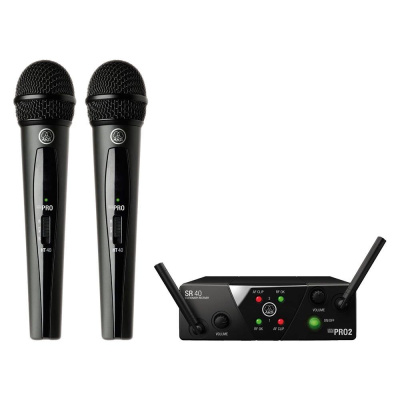 AKG WMS40 Mini2 Vocal Set US25BD (537.9/540.4МГц) вокальная радиосистема с приёмником SR40 Mini Dual и двумя ручными передатчиками