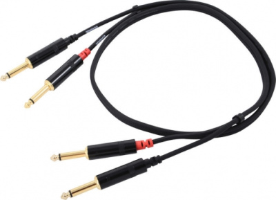 Cordial CFU 3 PP кабель сдвоенный джек моно 6.3мм male/сдвоенный джек моно 6.3мм male, 3.0м, черный