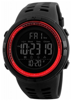 Смарт часы SKMEI 1251 черные/красные