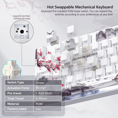 Клавиатура Womier SK80 Pro White