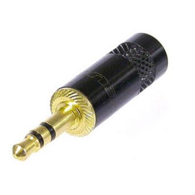 Neutrik NYS231LBG кабельный разъем Jack 3.5мм TRS (стерео) штекер металический черненый корпус, золоченые контакты