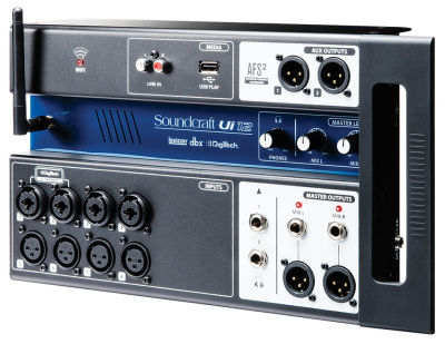 Soundcraft Ui-12 цифровой микшер, 4 comboXLR входы mic/line, 4 XLR входы mic