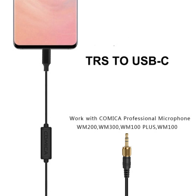 Кабель Comica Lock Plate 3.5mm TRS to USB-C