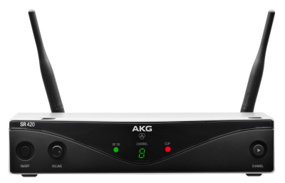 AKG WMS420 Headworn Set Band U2 (614.1-629.9МГц) радиосистема с приёмником SR420, портативный передатчик PT420+микрофон с оголовьем C555L
