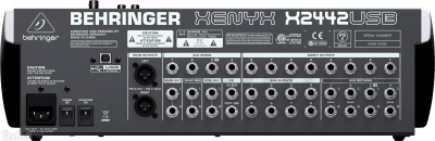 Behringer X2442USB аналоговый микшер, 16 каналов, 8 мик.+2 мик.моно/лин.стер.+2 лин.стер.+4 AUX RET,4 AUX (2 PRE/POST), 2GROUP, FX, USB-Audio,8 компр.