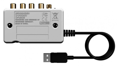 Behringer UFO202 внешний портативный звуковой интерфейс, USB, лин стерео вх/вых, вход фонокорректора