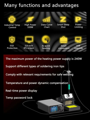 Паяльная станция GEEBOON TC22 (рукоятки T245, C245 220V)