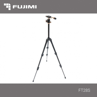 Fujimi FT28S Универсальный алюминиевый штатив с шаровой головой и рукояткой, упрощающей видеосъёмку. Серия "СМАРТ ПРО" макс. высота 1260 мм, макс.