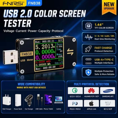 USB тестер FNIRSI FNB38 магазин PROAIM