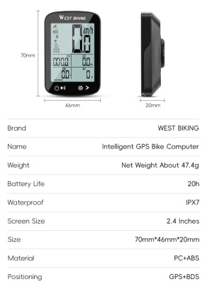 Велокомпьютер West Biking XQ2 магазин PROAIM