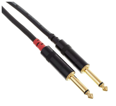 Cordial CFY 3 VPP кабель Y-адаптер джек стерео 6.3мм—2 джека моно 6.3мм male, 3.0м, черный