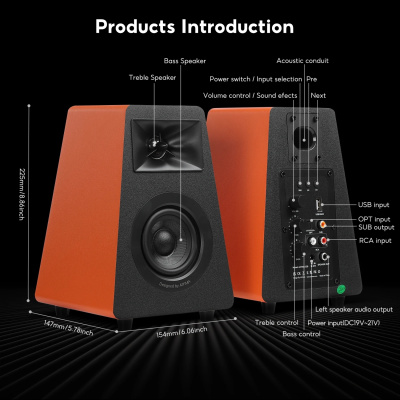 Колонки Aiyima S30 Orange