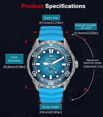 Часы North Edge Triton Ti магазин PROAIM