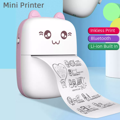 Портативный мини принтер Veker P01 Pink для наклеек