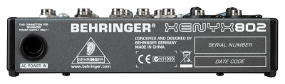 Behringer 802 аналоговый микшер, 6 каналов, 2 мик. + 2 лин. cтерео  + 1 AUX RET, 1 AUX, Main L/R- Jack