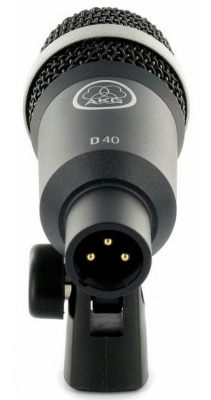 AKG D40 микрофон для духовых, барабанов, перкуссии и гитарных комбо динамический кардиоидный, разъём XLR, 50-20000Гц, 2,5мВ/Па