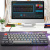Игровая клавиатура Skyloong GK61 SK61, красные свичи Gateron Red, серая/черная, российская раскладка