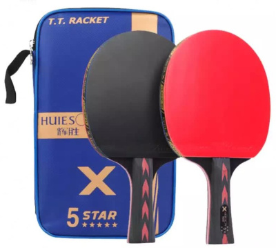 Ракетки для настольного тенниса Huieson 5 Star Beat, 2шт (чехол в комплекте)