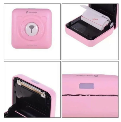Мини принтер PeriPage A6 розовый