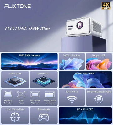 Проектор Flixtone D9W Mini
